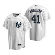 Mens New York Yankees #41 Miguel Andujar 2020 Home White Jersey Gift For Yankees Fans