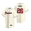 Mens Atlanta Braves #26 Stephen Vogt 2020 Alternate Cream Jersey Gift For Braves Fans