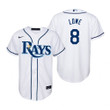 Youth Tampa Bay Rays #8 Brandon Lowe 2020 Home White Jersey Gift For Rays Fans