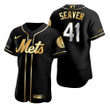 New York Mets #41 Tom Seaver Mlb Golden Edition Black Jersey Gift For Mets Fans