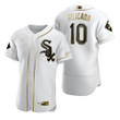 Chicago White Sox #10 Yoan Moncada Mlb Golden Edition White Jersey Gift For White Sox Fans