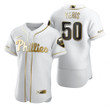 Philadelphia Phillies #50 Hector Neris Mlb Golden Edition White Jersey Gift For Phillies Fans