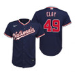 Youth Washington Nationals #49 Sam Clay 2020 Alternate Navy Jersey Gift For Nationals Fans