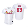 Youth St Louis Cardinals #63 Edmuno Sosa 2020 Home White Jersey Gift For Cardinals Fans