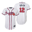 Youth Atlanta Braves #12 Jorge Soler 2020 White Jersey Gift For Braves Fans