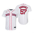Youth Boston Red Sox #57 Eduardo Rodriguez 2020 Home White Jersey Gift For Red Sox Fans