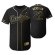 Los Angeles Dodgers #22 Clayton Kershaw Mlb 2019 Golden Edition Black Jersey Gift For Dodgers Fans