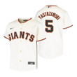 Youth San Francisco Giants #5 Mike Yastrzemski 2020 Alternate Cream Jersey Gift For Giants Fans