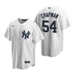 Mens New York Yankees #54 Aroldis Chapman 2020 Home White Jersey Gift For Yankees Fans