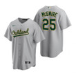 Mens Athletics #25 Mark Mcgwire Gray Road Jersey Gift For Athletics Fans