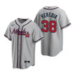 Mens Atlanta Braves #38 Guillermo Heredia 2020 Alternate Gray Jersey Gift For Braves Fans