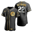 Chicago Cubs #22 Jason Heyward Mlb Golden Edition Black Jersey Gift For Cubs Fans