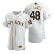 Colorado Rockies #48 German Marquez Mlb Golden Edition White Jersey Gift For Rockies Fans