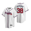 Mens Atlanta Braves #38 Guillermo Heredia 2020 Alternate White Jersey Gift For Braves Fans