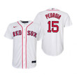 Youth Boston Red Sox #15 Dustin Pedroia 2020 Home White Jersey Gift For Red Sox Fans