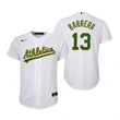 Youth Oakland Athletics #13 Luis Barrera 2020 White Jersey Gift For Athletics Fans