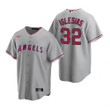 Mens Los Angeles Angels #32 Raisel Iglesiasl 2020 Road Gray Jersey Gift For Phillies Fans
