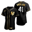 New York Yankees #41 Miguel Andujar Mlb Golden Edition Black Jersey Gift For Yankees Fans