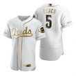 Cincinnati Reds #5 Johnny Bench Mlb Golden Edition White Jersey Gift For Reds Fans