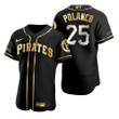 Pittsburgh Pirates #25 Gregory Polanco Mlb Golden Edition Black Jersey Gift For Pirates Fans
