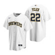 Mens Milwaukee Brewers #22 Christian Yelich 2020 Alternate White Jersey Gift For Brewers Fans
