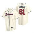 Mens Atlanta Braves #61 Shane Greene 2020 Alternate Cream Jersey Gift For Braves Fans