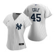 Womens New York Yankees #45 Gerrit Cole 2020 White Jersey Gift For Yankees Fans