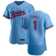 Minnesota Twins Carlos Correa 1 MLB Powder Blue Alternate Patch Jersey Gift For Twins Fans