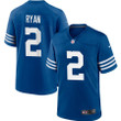 Indianapolis Colts Matt Ryan 2 NFL American Football Royal Alternate Game Jersey Gift For Colts Fans