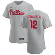Philadelphia Phillies Kyle Schwarber 12 MLB Gray Road Jersey Gift For Phillies Fans