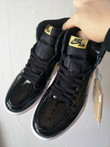 Nike Air Jordan 1 Retro High OG Black Gold Patent Leather 555088-019