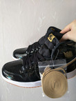 Nike Air Jordan 1 Retro High OG Black Gold Patent Leather 555088-019
