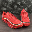Nike Air Max 97 Red Black White Running Shoes AQ0655-121