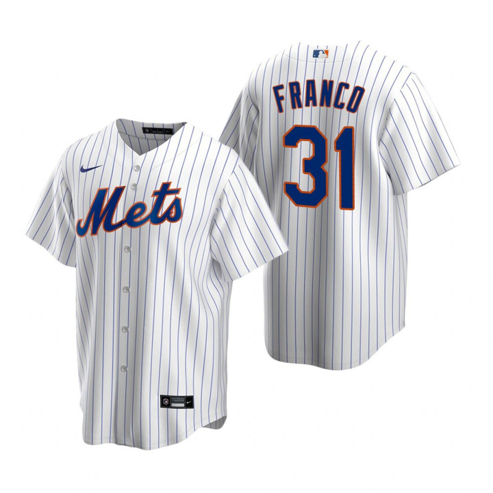 Mens New York Mets #31 John Franco 2020 Retired Player White Jersey Gift For Mets Fans