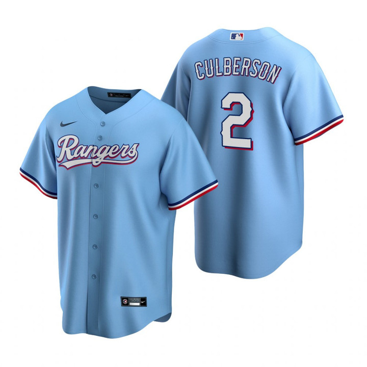 Mens Texas Rangers #2 Charlie Culberson Alternate Light Blue Jersey Gift For Rangers Fans