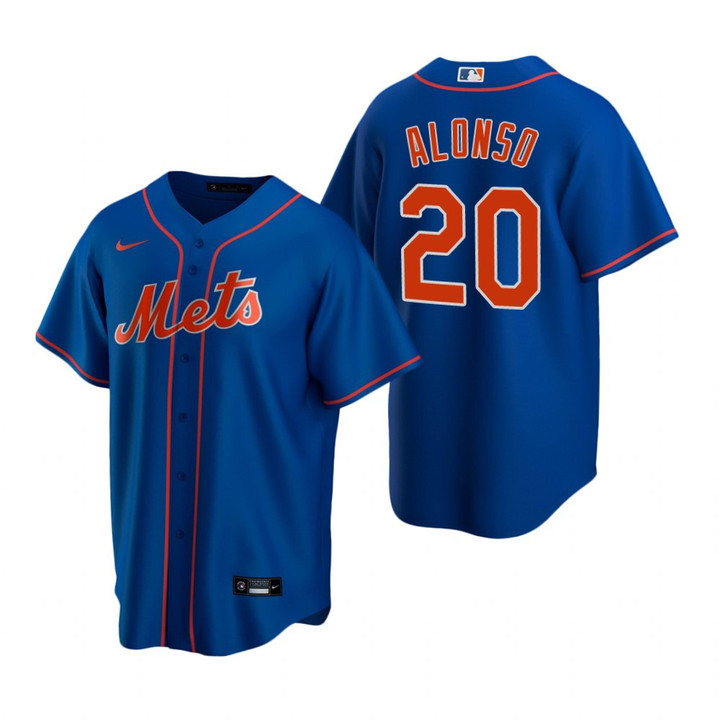 Mens New York Mets #20 Pete Alonso 2020 Alternate Royal Blue Jersey Gift For Mets Fans