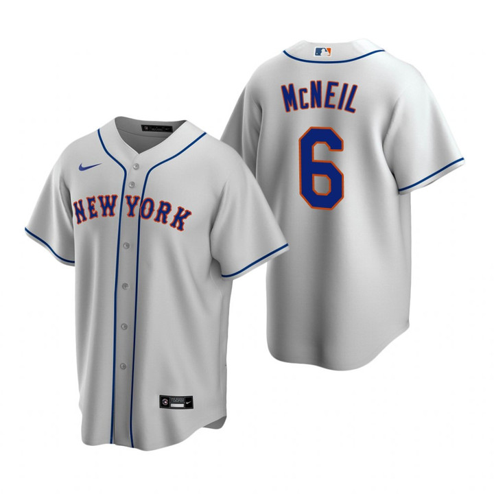Mens New York Mets #6 Jeff Mcneil 2020 Road Gray Jersey Gift For Mets And Baseball Fans