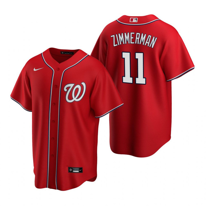 Mens Washington Nationals #11 Ryan Zimmerman 2020 Alternate Red Jersey Gift For Nationals Fans