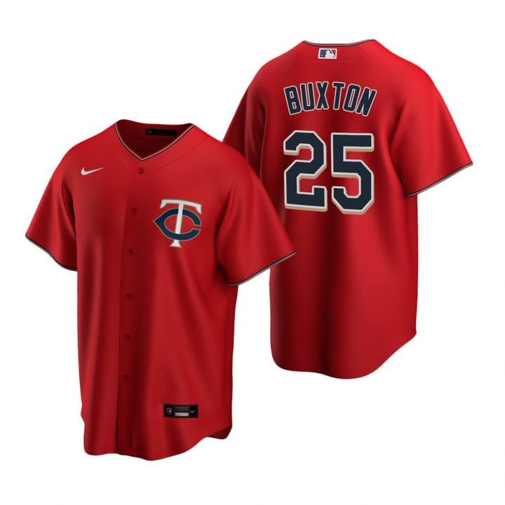 Mens Minnesota Twins #25 Byron Buxton Alternate Red Jersey Gift For Twins Fans