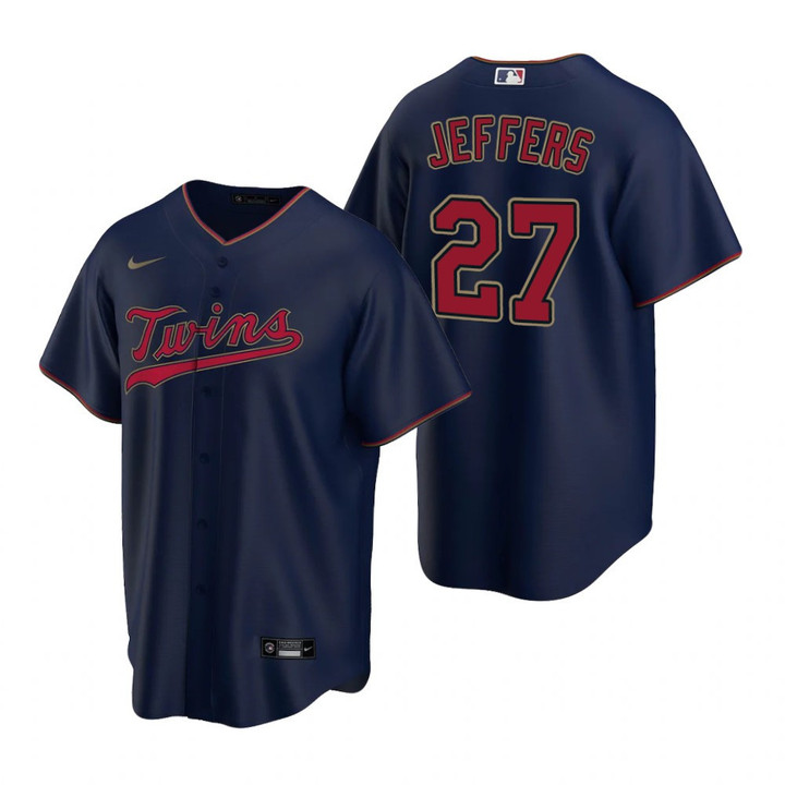 Mens Minnesota Twins #27 Ryan Jeffers Alternate Navy Jersey Gift For Twins Fans