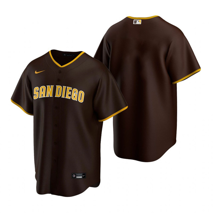 Mens San Diego Padres 2020 Road Brown Jersey Gift For Padres And Baseball Fans