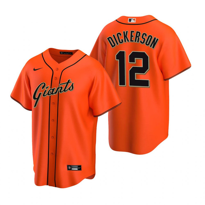 Mens San Francisco Giants #12 Alex Dickerson 2020 Alternate Orange Jersey Gift For Giants Fans
