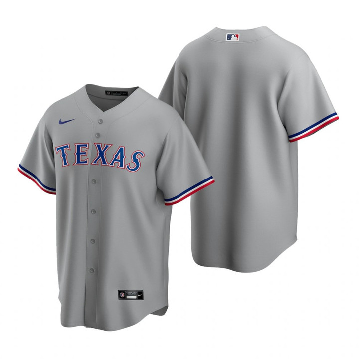 Mens Texas Rangers Mlb Baseball Road Gray Jersey Gift For Rangers Fans