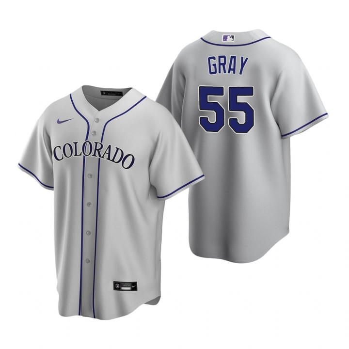 Mens Colorado Rockies #55 Jon Gray 2020 Gray Jersey Gift For Rockies Fans