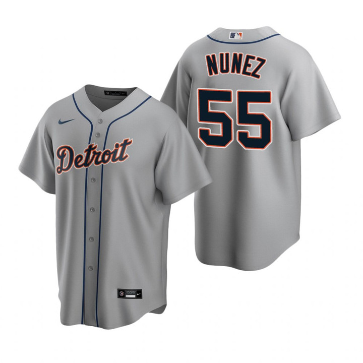 Mens Detroit #55 Renato Nunez Road Gray Jersey Gift For Tigers Fans