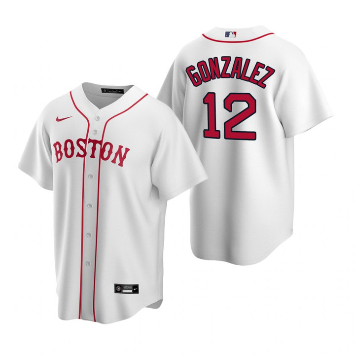 Mens Boston Red Sox #12 Marwin Gonzalez Alternate White Jersey Gift For Red Sox Fans