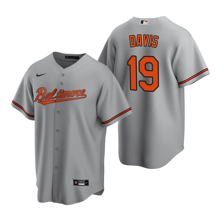 Mens Baltimore Orioles #19 Chris Davis 2020 Road Gray Jersey Gift For Orioles Fans