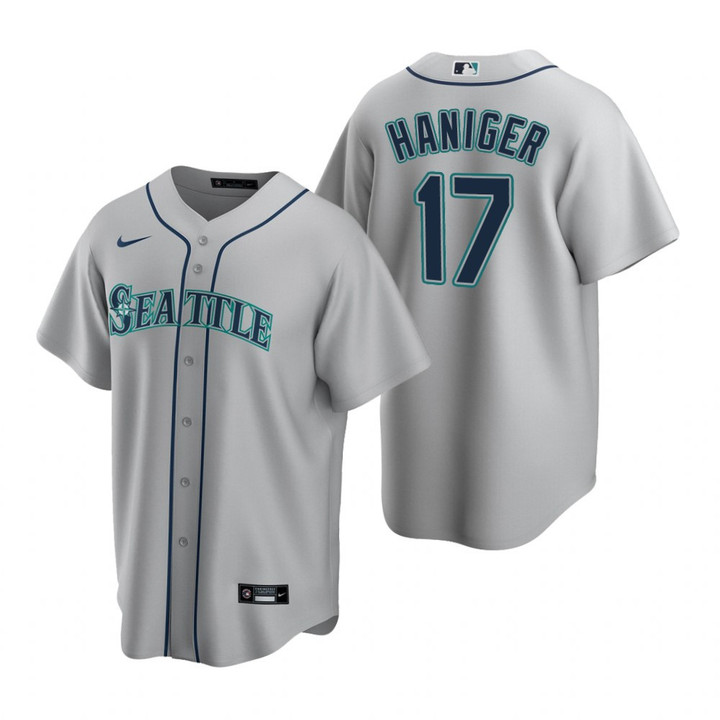 Mens Seattle Mariners #17 Mitch Haniger 2020 Road Gray Jersey Gift For Mariners Fans