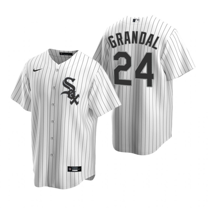 Mens White Sox #24 Yasmani Grandal White 2020 Alternate Home Jersey Gift For White Sox Fan