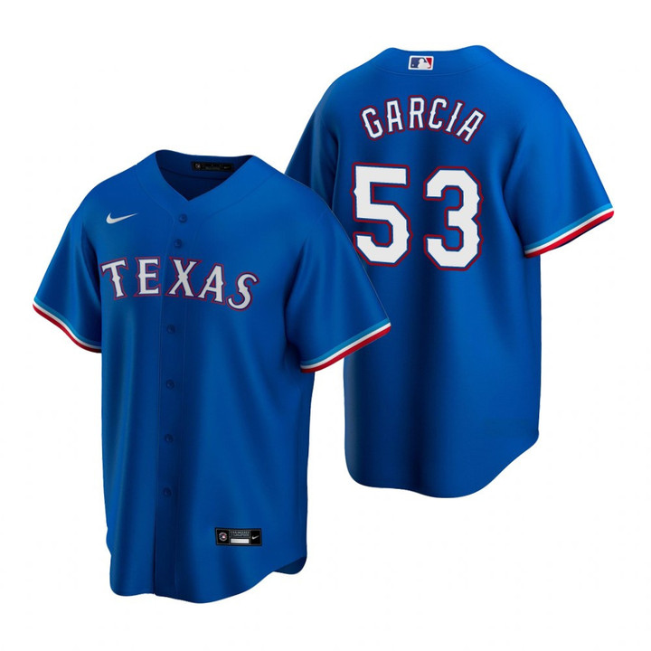 Mens Texas Rangers #53 Adolis Garcia 2020 Alternate Royal Blue Jersey Gift For Rangers Fans